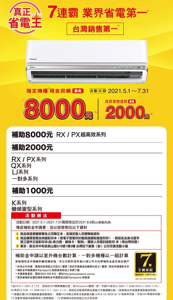 Panasonic國際牌1級變頻冷暖冷氣夏季折扣活動.jpg