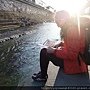 太陽斜照的清溪川