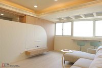 02.客廳設計,超耐磨木地板,電視牆設計,展示櫃設計,室內設計,老屋翻新-01