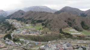 山寺五大堂看到的景色