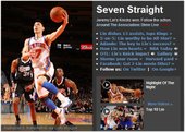 ESPN頭條 林書豪 Seven Straight 2012.02.15