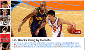 NBA頭條 林書豪 Lin, Knicks stung by Hornets 2012.02.17