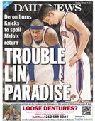 NY DailyNews 頭條 林書豪 TROUBLE LIN PARADISE 2012.02.21