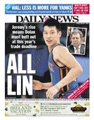NY DailyNews 頭條 林書豪 ALL LIN 2012.03.02