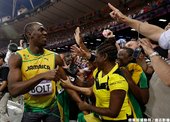 [男子田徑] Usain Bolt 和觀眾互動