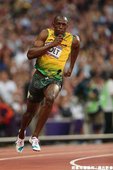[男子田徑] 進行加速中的 Usain Bolt