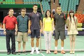 Novak Djokovic & Nicolas Almagro賽後合影