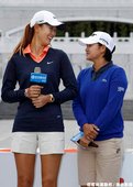 揚昇 LPGA 台灣錦標賽賽前記者會 曾雅妮與魏聖美親切互動