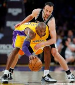 Ginobili 積極防守 Kobe