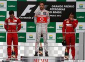 巴西站由 Jenson Button 奪冠，法拉利車手 Fernando Alonso 分居第二， Felipe Massa 拿下第三