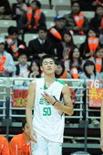 台啤球員劉錚本場比賽手感不佳, 整場比賽僅拿下9分