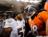 Peyton Manning 與 Ray Lewis 賽後交談