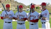 Albert Pujols 、Josh Hamilton 、Mark Trumbo 與 Mike Trout