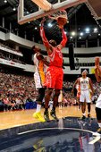 Rockets Dwight Howard dunks the ball