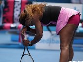 Serena Williams遭淘汰懊惱