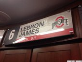 LeBron James位於俄亥俄州大的更衣櫃