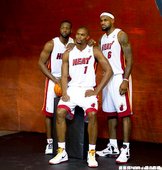 #3 Dwyane Wade #6 LeBron James #1 Chris Bosh