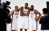 #0 Russell Westbrook #35 Kevin Durant #13 James Harden