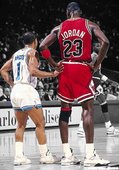 Michael Jordan & Muggsy Bogues