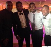 Udonis Haslem, Dwyane Wade, Dorell Wright ,James Posey