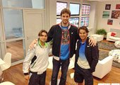Pau Gasol現身法網幫Rafael Nadal和David Ferrer加油打氣