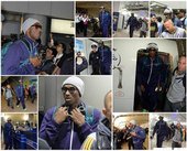 Kobe Bryant與湖人全隊抵達北京