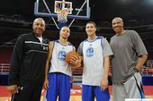 Stephen Curry父子與Klay Thompson父子