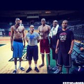 Kevin Durant & Serge Ibaka在邁阿密接受訓練