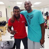 Yasiel Puig與Kobe合影