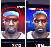 NBA 2K14的LeBron James頭帶位置