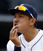 表情逗趣的川崎宗則