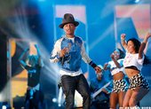 表演彩排Pharrell Williams