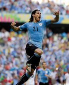 Edinson Cavani罰球破門