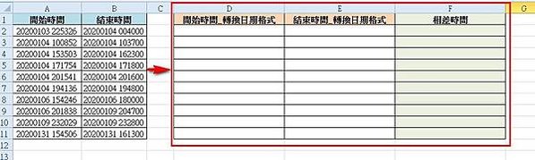 【Excel2010版-函數】計算相差時間(時、分、秒)-D