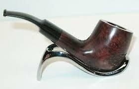 Mitchell Thomas Briar Tobacco Pipe Spot Carved 4.98&quot; Bent #39 NEW UNSMOKED  | eBay