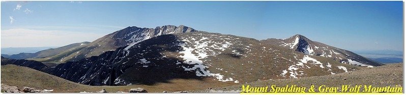 Mt. Bierstadt and Mt. Evans as seen from Gray Wolf Mountain&apos;