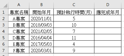 【Excel-函數】計算到期日的年月-EDATE