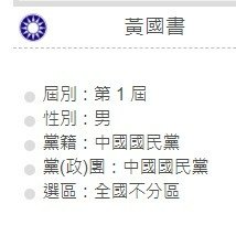 黃國書 (1905年)北埔客家人-1961年當選立法院院長-