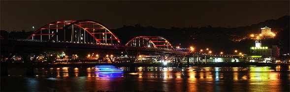 小摺台北河濱淡水夜騎拍照