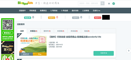 在痞客邦投放Blogger ads的步驟3：註冊後的頁面