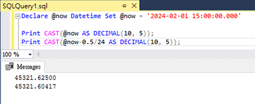 SQL的神祕小公式 : -0.5 / 24