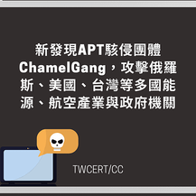 新發現 APT 駭侵團體 ChamelGang，攻擊俄羅斯、美國、台灣等多國能源、航空產業與政府機關