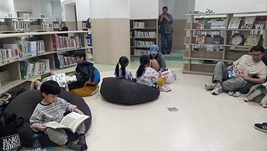 [新竹旅遊]新竹市立圖書館動物園分館，以動物為主視覺，世界唯