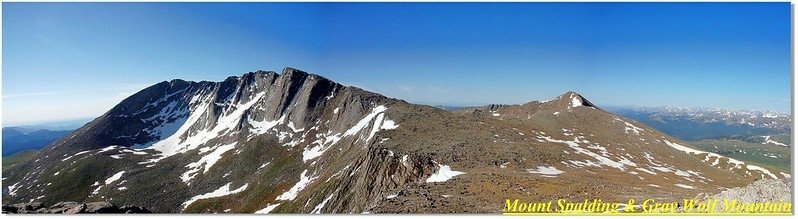 Mt. Bierstadt and Mt. Evans as seen from Spalding&apos;s summit 1