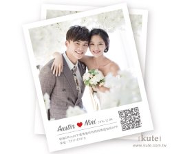 拍立得謝卡 謝卡 婚紗謝卡 結婚謝卡 QR QRCODE 可艾婚禮