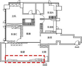 玄關與沙發背牆