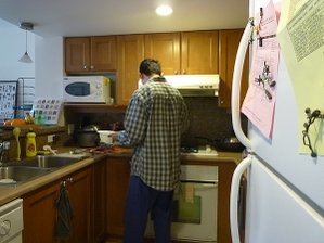 cooking lunch