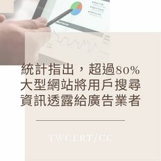 統計指出，超過 80% 大型網站將用戶搜尋資訊透露給廣告業者