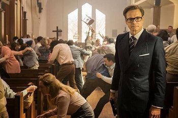 colin firth in KINGSMAN THE SECRET SERVICE_