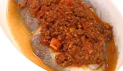 西式牛肉醬蒸鱈魚